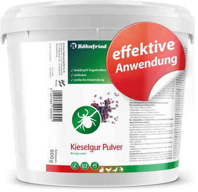 Rohnfried Kieselgur Pulver (Mitex Bio Pulver) 600g - te gebruiken bij bloedluis bij vogels, duiven en pluimvee