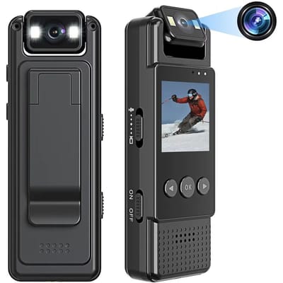1080P WiFi Bodycamera met Audio- en Video-opname Draagbare Bodycam Mini Clip-on Camera zwart
