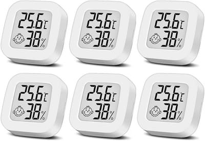 Digitale Hygrometer & Thermometer Binnen Meetapparaat Mini LCD Display Set (6 Stuks)