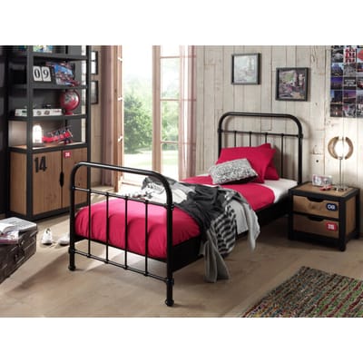 LUCEVI - New York Bed 90x200cm - Zwart