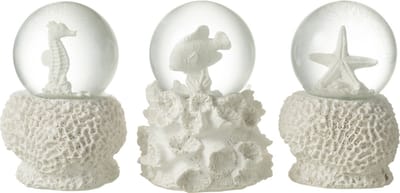 J-Line waterbal Zee - polyresin - wit - large - 3 stuks