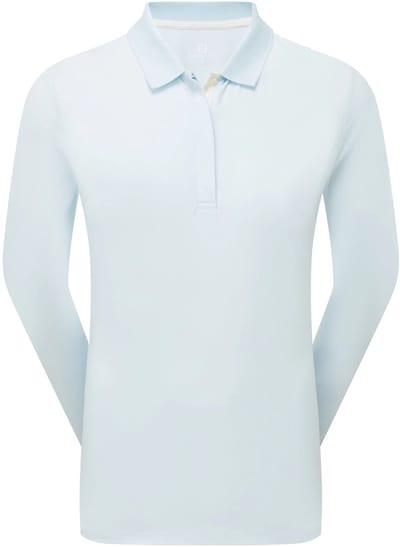 Footjoy ThermoSeries Langemouw Golfpolo Ice Blue