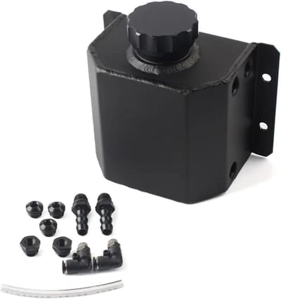 Koelvloeistof Reservoir - Olie Opvangtank - Motor Onderhoud - Universele Pasvorm - 1 Liter - Zwart