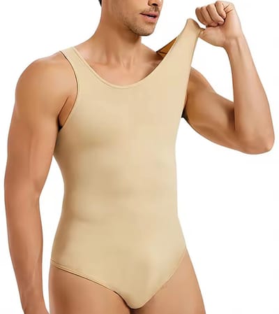 Heren shapewear bodysuit - Corrigerend Hemd - Romp - Compressie - Buik en borst