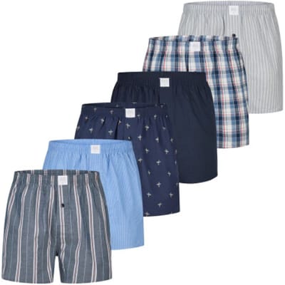 MG-1 Wijde Boxershorts Heren 6-Pack Multipack D600 Multicolor - Maat XXL