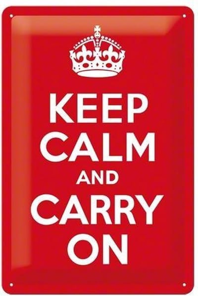 Nostalgic Art Metalen bord "Keep calm and carry on