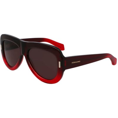 Ferragamo SF2029SE Gradient transparent dark red 57/17/145 WOMAN Zonnebrillen