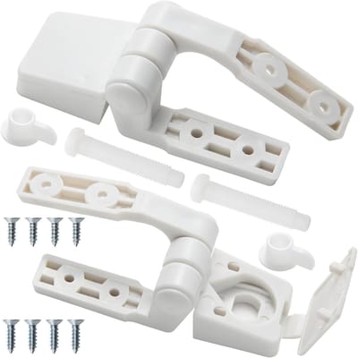 Toiletbril Scharnieren - Vervangende Onderdelen - Toilet Reparatie - Universele Pasvorm - 7.6 x 5.1 cm - Wit