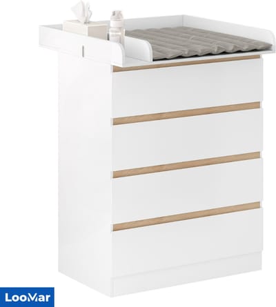 LooMar Baby Commode Ladekast - Verzorgingstafel - Kasten - Babykamer - Verschoontafel - Baby Kast - Kinder Kast