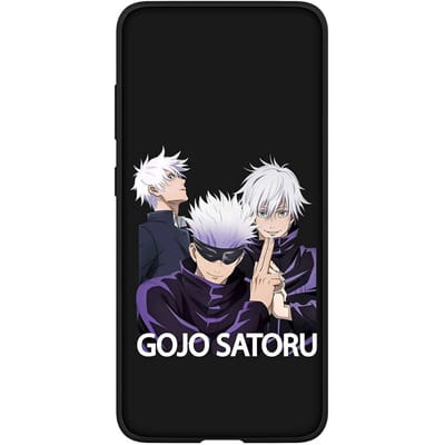 Telefoonhoesje voor Samsung Galaxy S25 S24 S23 iPhone 16 15 Xiaomi Redmi Note 14 13 12 16E 11 ProOPPO Moto Huawei Gojo Satoru Jujutsu Kaisen Anime Hoes for iPhone 15 Plus ecru