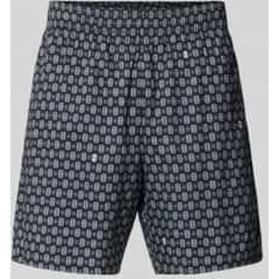 regular fit short van mix van katoen en viscose model 'Aop Short Tenniscourt'