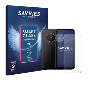 3 Stuks Savvies Screenprotector - geschikt voor Gigaset GX6 Pro (Voor+Camera) - beschermfolie glas transparant