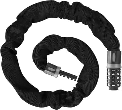 Unyqoos® Hoogveilig fietsslot met 5-cijferige code en robuuste ketting van 120 cm