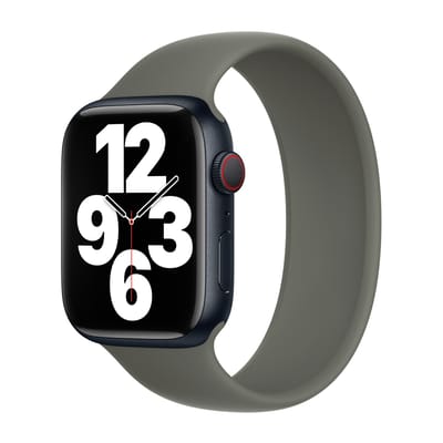 Apple Siliconen solobandje voor de Apple Watch | 38/40/41/42 mm - Maat 1 - Olive