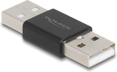 Delock Adapter Gender Changer USB 2.0 Type-A male to male metal