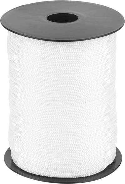 Gevlochten Touw - Textielkoord PP lijn - Outdoor toepassingen - Scheurvast en UV-bestendig - 3mm diameter 100m - Wit