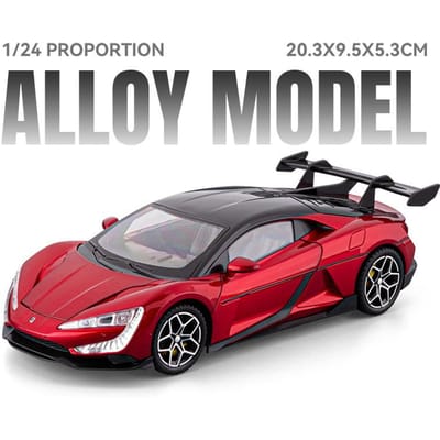 1/24 Byd Yangwang U9 Legering Elektrische Sportwagen Model Diecast Metaal Speelgoed Nieuwe Energie Racewagen Auto Model Geluid Licht Kinder Cadeau