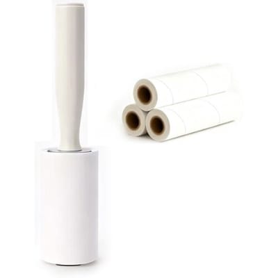 JORDAN&JUDY handpluizenroller met uitneembare kleefpapieren rollen, draagbare pluis- en stofverwijderaar voor kleding, 180 vellen (1 lintroller*1 +