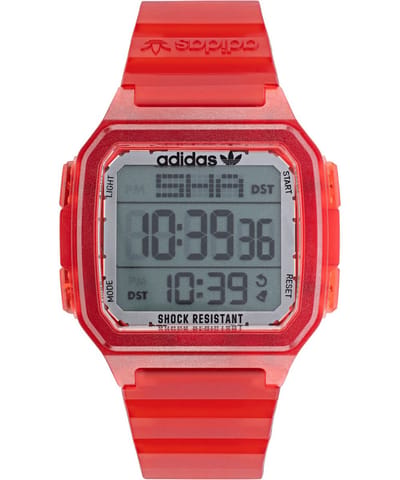 Adidas Originals Originals Street Digital One GMT AOST22051 Horloge - Kunststof - Rood - Ø 43.5 mm