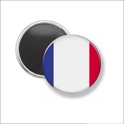 Button Met Magneet 58 MM - Vlag Frankrijk - NIET VOOR KLEDING