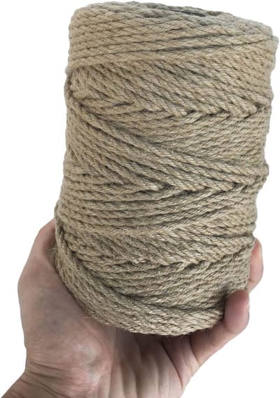 Dik Jute Touw voor Tuinieren en Ambachten - 328 Voet (4mm)