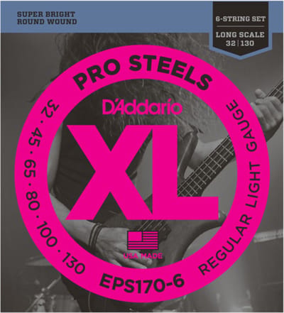 D'Addario EPS170-6 - ProSteels 6-string Bass - Light - Basgitaarsnaren