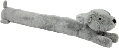Pluche tochtstopper - hond - 88 x 13 cm - deurstrip - concept ecru