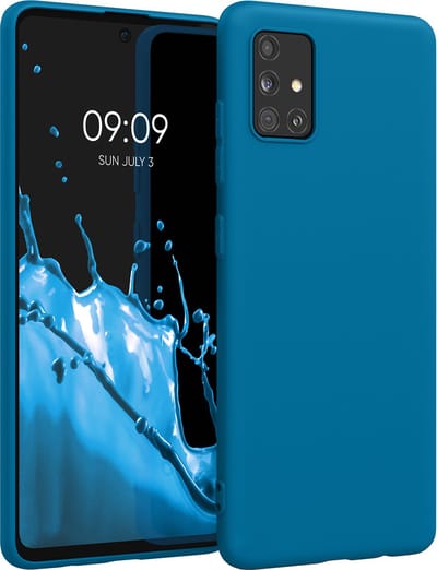 kwmobile telefoonhoesje geschikt voor Samsung Galaxy A51 - Hoesje voor smartphone - Back cover in rifblauw