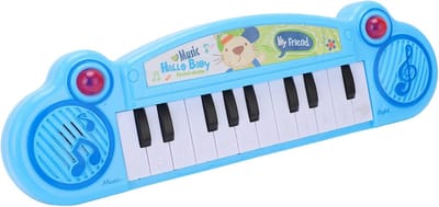 Elektronisch Pianotoetsenbord - Muziekinstrument Speelgoed - Muziek Leren - Glad Niet-hoekig Ontwerp - 34 cm Lengte - Blauw