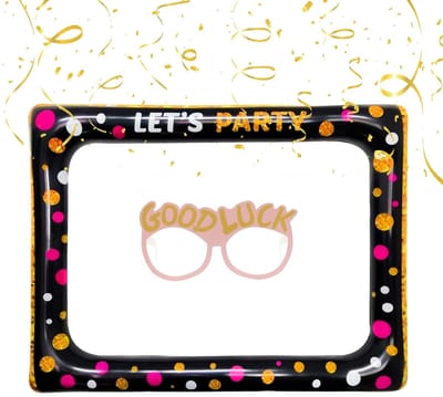 Dailygoods- Opblaasbaar Selfieframe 65 x 78 cm - Fotolijstaccessoires - Fotorekwisieten - Party Accessoires - Fotobooth - Herbruikbaar PVC - Fotorekwisiet