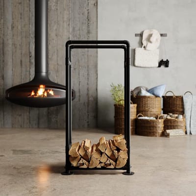 Brandhoutrek binnen | Stevige houtopslag | Industrieel design | Stacking aid voor binnen | Haardaccessoires