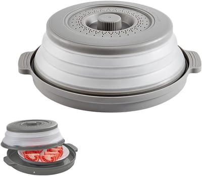 Opvouwbare Magnetron Deksel - Spatbescherming voor Magnetron, Geschikt voor Fruit en Groenten, Plastic en Vaatwasmachinebestendig