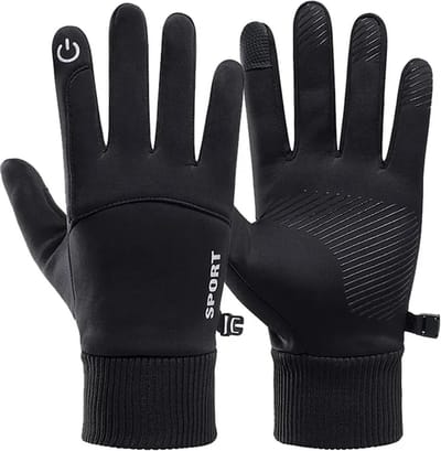 Hidzo Sport Handschoenen - Unisex - Zwart - Touch Screen Compatabilteit
