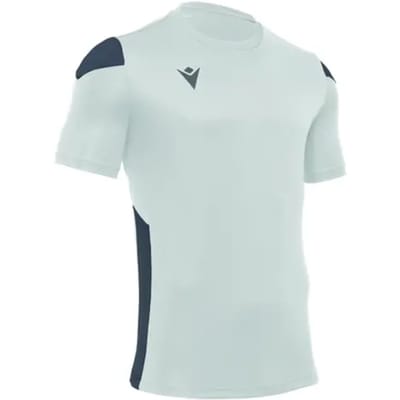 Macron Polis Shirt Korte Mouw Kinderen - Wit / Antraciet | Maat: 164
