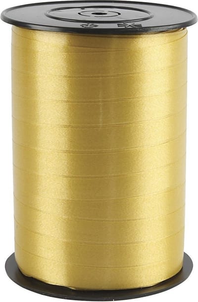 Creotime Cadeaulint Goud – Glanzend Geschenk Lint – Krullint Voor Cadeaus – 10 mm 250 Meter