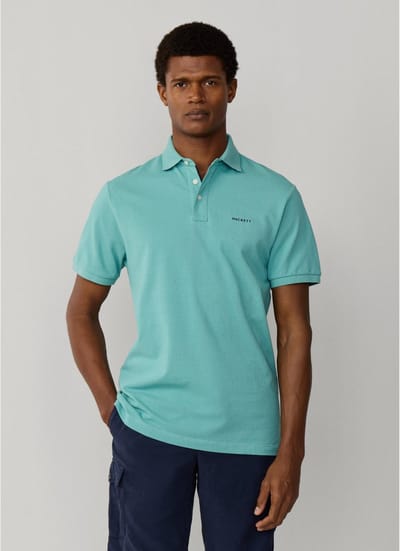 Hackett Swim Trim Island Korte Mouw Poloshirt Groen L Man