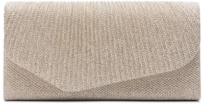 Manfield - Zilveren glitter clutch