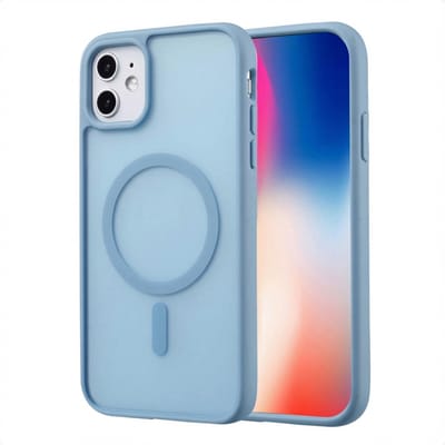 imoshion Hoesje - Geschikt voor iPhone 11 - Color Guard Backcover geschikt voor MagSafe - Lichtblauw