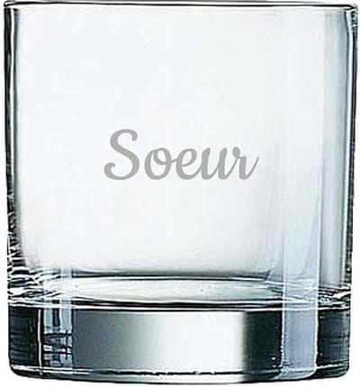 Whiskeyglas gegraveerd - 38cl - Soeur