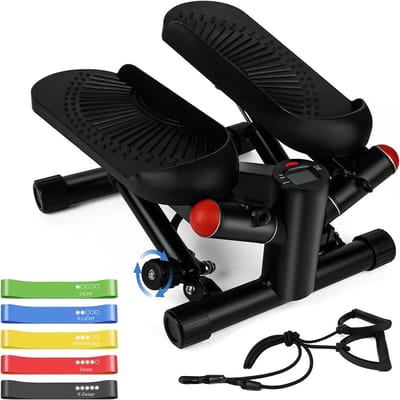 ApexArte® Stepper Fitness - Hometrainer - Crosstrainer Mini - Zwart