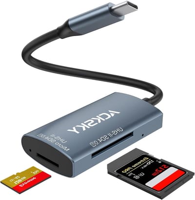 Geheugenkaartlezer - SD USB-C - Bestanden Overzetten - Snelle Dataoverdracht - USB 3.0 - Zwart