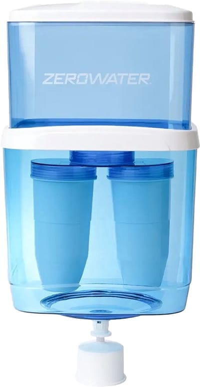 ZeroWater Waterfilter systeem 18.9 Liter - - Inclusief 2 Filters en TDS meter - 5-traps Waterfilter systeem- Filtert PFOA, PFOS, lood, chroom, kwik en chloor - Voor watercooler filter systeem