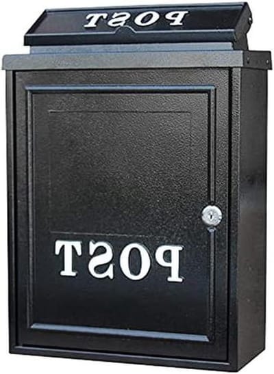 Brievenbus - Postbus buiten - Post ontvangen - Afsluitbaar gegalvaniseerd staal - 41x29x13 cm - Zwart
