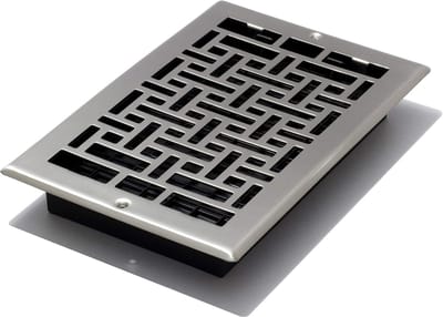 Wandregister - Ventilatie rooster - Ruimte ventilatie - Oosters design - 6x10 inch - Geborsteld nikkel