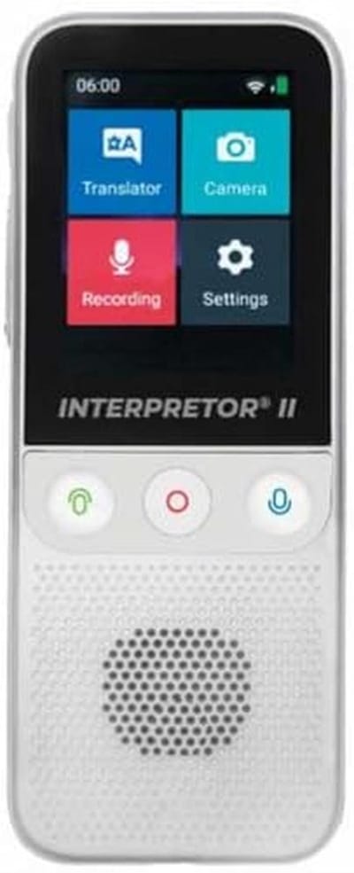 Lexibook, Interpretor 3, Instant Speaking Translator 137 Languages, Photo Translation and Memos, Pro Portable & Travel Multilingual Translator, Headphone Jack, Wi-Fi and Offline, NTL3000
