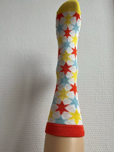 Pretty Polly Sokken - Bamboe - Milieu Vriendelijke - Star - Damessokken - One Size - Wit/Mix - 2 Paar - Voordeelverpakking