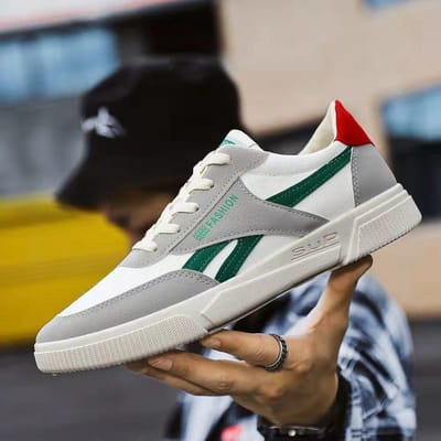 Heren Schoenen Sport Casual Canvas Schoenen Ademende Platte Schoenen Sneakers Student Schoenen Modetrend 44 groen