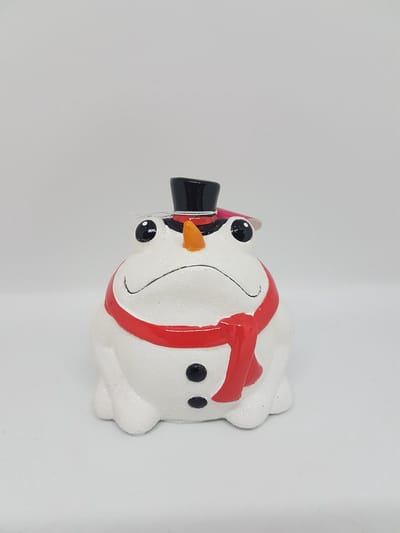 Pomme Pidou -  Freddy Frost sneeuwpop S - Beeld en spaarpot 2 in 1 - Kerst - 4 seizoenen