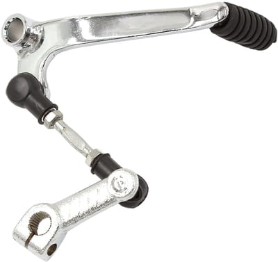 Allecto - Motorfiets transmissie - Versnellingshendel - 26 cm - Pedaal van metaal - Zilverkleurig - Geschikt voor motoren - Aankleedkussen