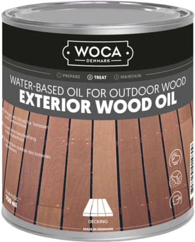 Wovar Woca Exterior oil Naturel | Hout olie voor Thermo, Ayous, Bamboe en meer! 0,75 Liter